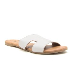 New White Slide In Sandals various sizes